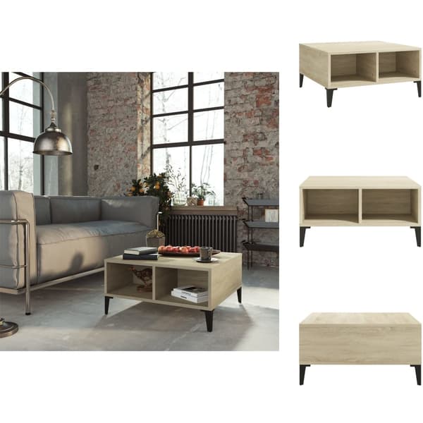 Soffbord - Living Soffbord sonoma-ek 60x60x30 cm spånskiva