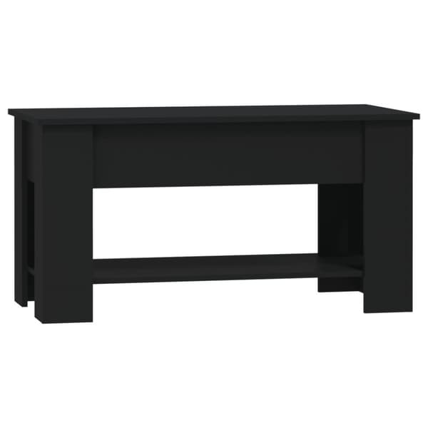 Kahvipöydät - Living Sohvapöytä musta 101x49x52 cm tekninen puu