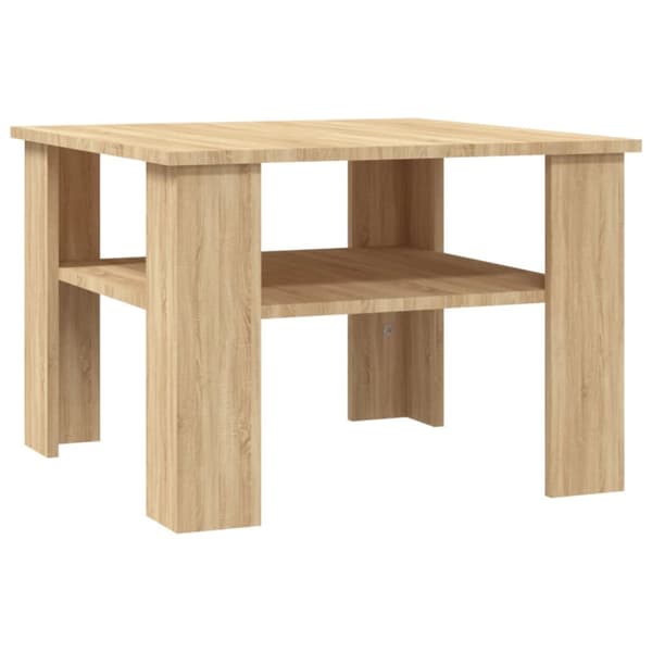 Sofaborde - Living sofabord 60x60x42 cm konstrueret træ sonoma-eg