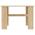 Miniatyrbillede 5 af 7: Sofaborde - Living sofabord 60x60x42 cm konstrueret træ sonoma-eg