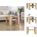 Miniatyrbillede 1 af 7: Sofaborde - Living sofabord 60x60x42 cm konstrueret træ sonoma-eg