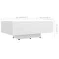 Miniatyrbillede 7 af 7: Sofaborde - Living sofabord 85x55x31 cm konstrueret træ hvid