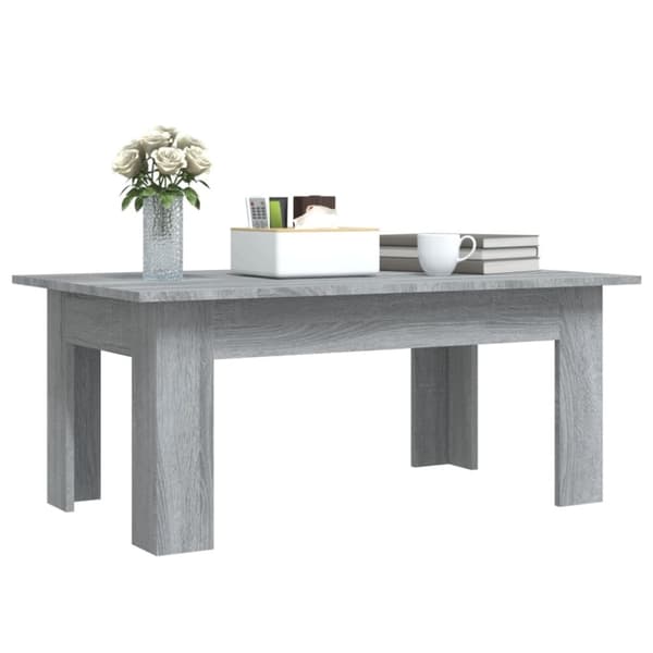 Sofaborde - Living sofabord 100x60x42 cm konstrueret træ grå sonoma-eg