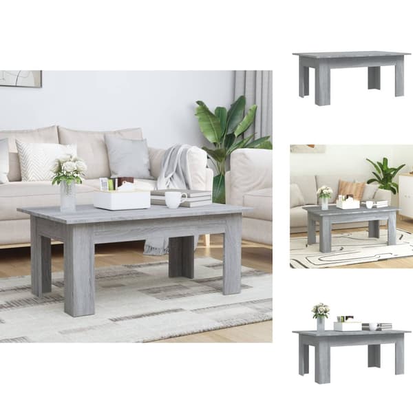 Sofaborde - Living sofabord 100x60x42 cm konstrueret træ grå sonoma-eg