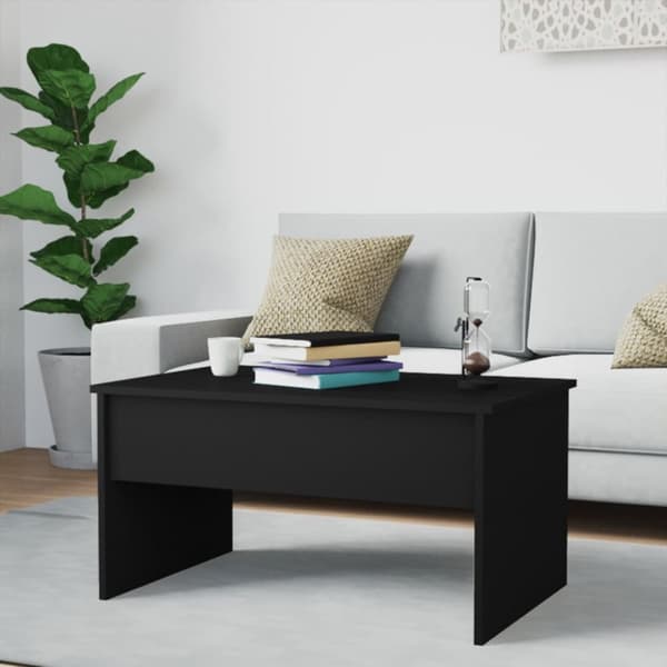 Soffbord - Living Soffbord svart 80x50,5x41,5 cm konstruerat trä