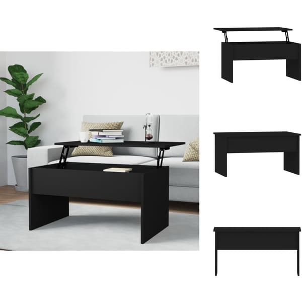 Soffbord - Living Soffbord svart 80x50,5x41,5 cm konstruerat trä