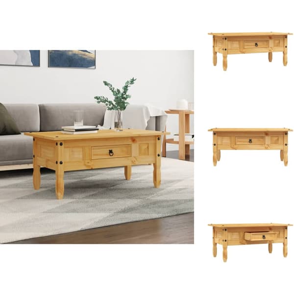 Sofaborde - Living sofabord i mexicansk fyrretræ Corona-serien 100 x 55 x 45 cm