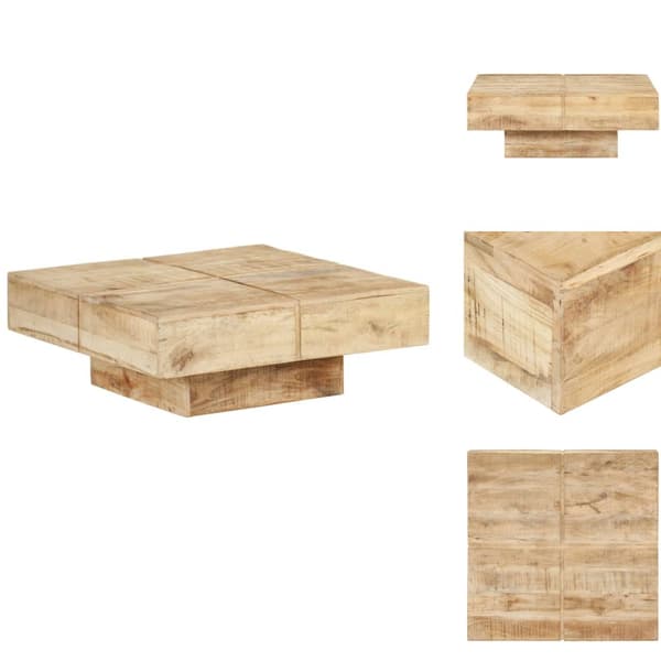 Soffbord - Living Soffbord 80x80x28 cm massivt mangoträ