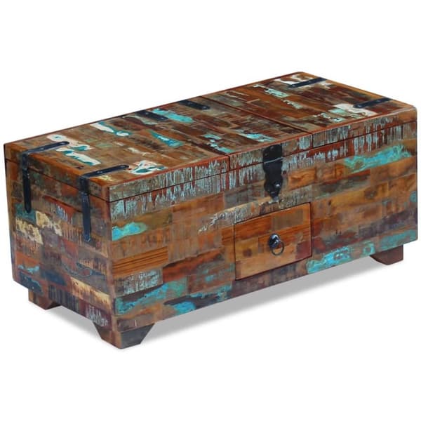 Sofaborde - Living sofabord 80x40x35 cm massivt genbrugstræ
