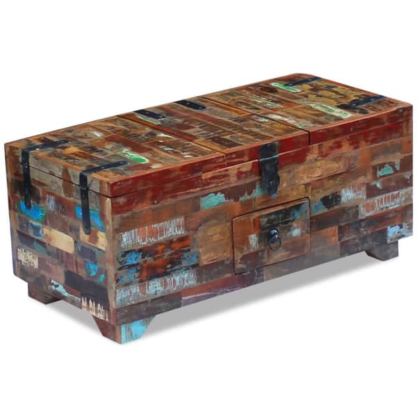 Sofaborde - Living sofabord 80x40x35 cm massivt genbrugstræ