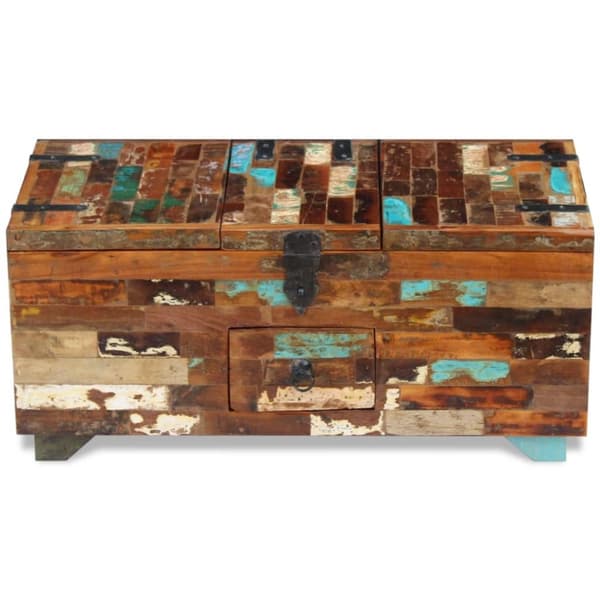 Sofaborde - Living sofabord 80x40x35 cm massivt genbrugstræ