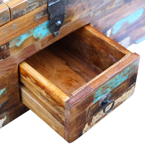Sofaborde - Living sofabord 80x40x35 cm massivt genbrugstræ