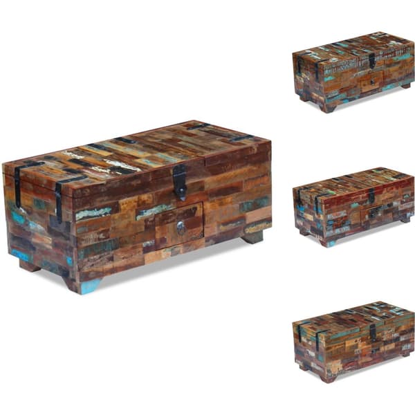 Sofaborde - Living sofabord 80x40x35 cm massivt genbrugstræ