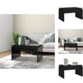 Miniatyrbillede 1 af 8: Sofaborde - Living sofabord 68x50x38 cm spånplade sort