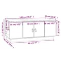 Miniatyrbillede 11 af 11: Sofaborde - Living sofabord 100x50x41 cm massivt fyrretræ grå