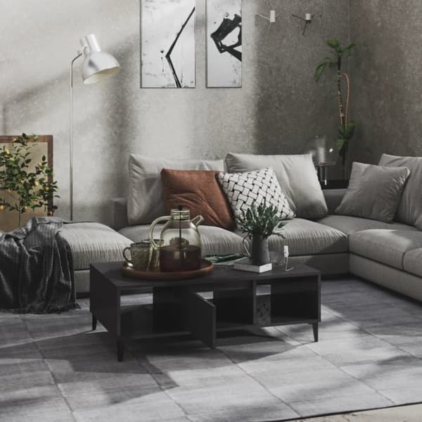 Soffbord - Living Soffbord grå högglans 103,5x60x35 cm spånskiva