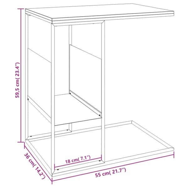 Soffbord - Living Sidobord vit 55x36x59,5 cm konstruerat trä