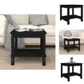 Miniatyrbillede 1 af 8: Sofaborde - Living sofabord 50x50x45 cm massivt fyrretræ sort