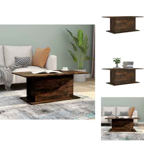 Sofaborde - Living sofabord 102x55,5x40 cm spånplade røget egetræsfarve