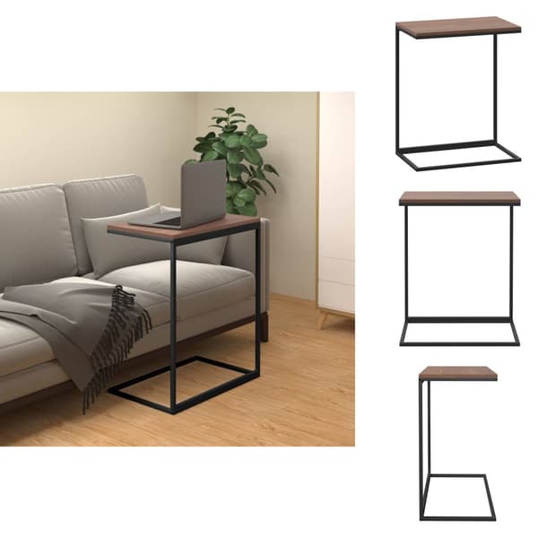 Sofaborde - Living sidebord 55x35x66 cm konstrueret træ sort