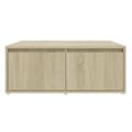 Miniatyrbillede 5 af 8: Sofaborde - Living sofabord 80x80x31 cm spånplade sonoma-eg