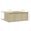 Miniatyrbillede 8 af 8: Sofaborde - Living sofabord 80x80x31 cm spånplade sonoma-eg
