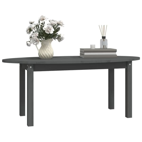 Soffbord - Living Soffbord grå 110x55x45 cm massiv furu