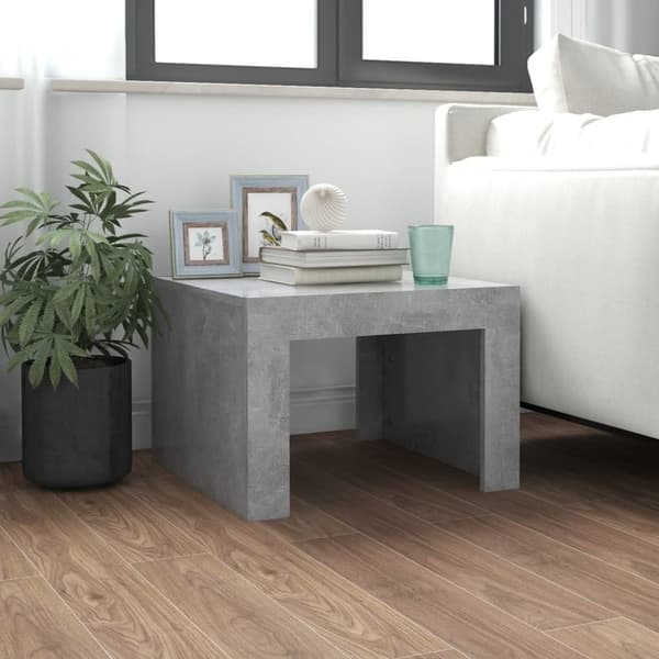 Sofaborde - Living sofabord 50x50x35 cm spånplade betongrå