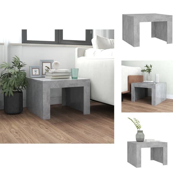 Sofaborde - Living sofabord 50x50x35 cm spånplade betongrå