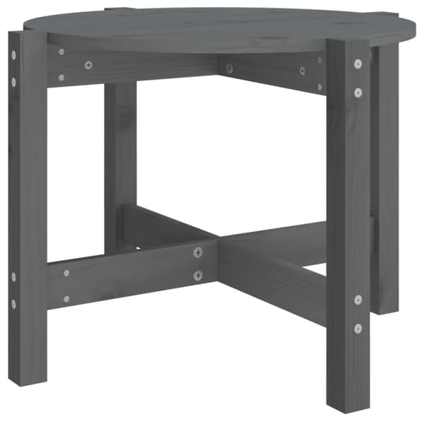Sofaborde - Living sofabord Ø 62,5x45 cm massivt fyrretræ grå