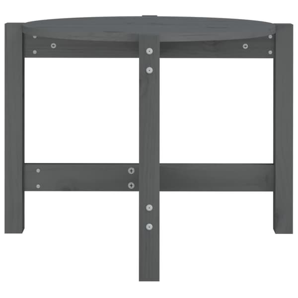 Sofaborde - Living sofabord Ø 62,5x45 cm massivt fyrretræ grå