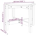 Miniatyrbillede 9 af 9: Sofaborde - Living sofabord Ø 62,5x45 cm massivt fyrretræ grå
