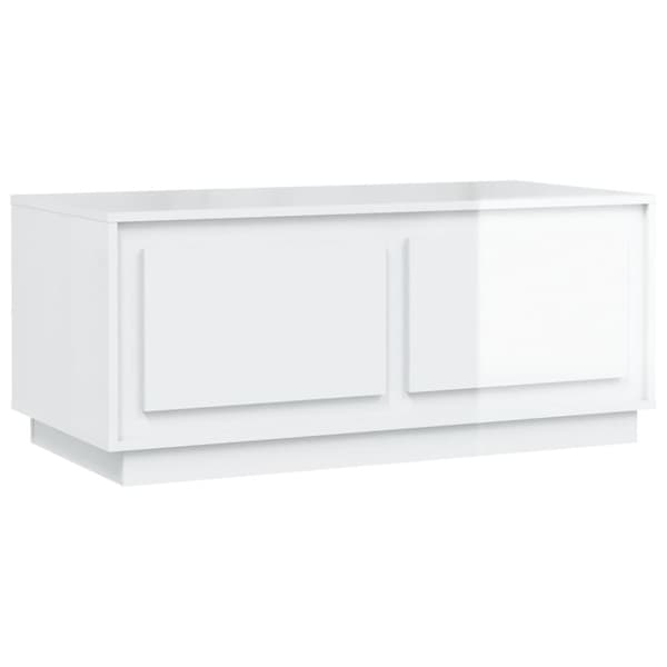 Sofaborde - Living sofabord 102x50x44 cm konstrueret træ hvid højglans