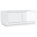 Miniatyrbillede 3 af 11: Sofaborde - Living sofabord 102x50x44 cm konstrueret træ hvid højglans