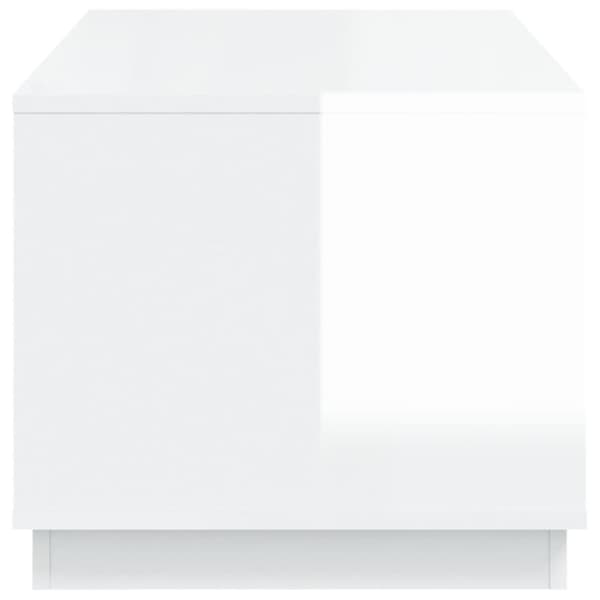 Sofaborde - Living sofabord 102x50x44 cm konstrueret træ hvid højglans