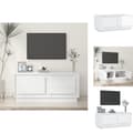 Miniatyrbillede 1 af 11: Sofaborde - Living sofabord 102x50x44 cm konstrueret træ hvid højglans