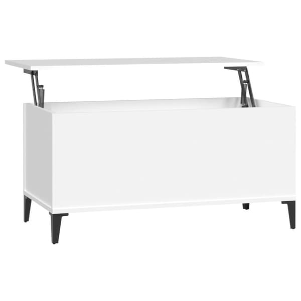 Sofaborde - Living sofabord 90x44,5x45 cm konstrueret træ hvid