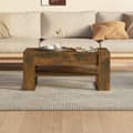 Miniatyrbillede 6 af 8: Sofaborde - Living sofabord 102x55x45 cm konstrueret træ røget egetræsfarve