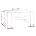 Miniatyrbillede 8 af 8: Sofaborde - Living sofabord 102x55x45 cm konstrueret træ røget egetræsfarve
