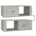 Miniatyrbillede 10 af 11: Sofaborde - Living sofabord 100x50,5x35 cm konstrueret træ betongrå