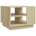 Miniatyrbillede 3 af 8: Sofaborde - Living sofabord 55x55x43 cm spånplade sonoma-eg
