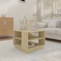 Miniatyrbillede 4 af 8: Sofaborde - Living sofabord 55x55x43 cm spånplade sonoma-eg