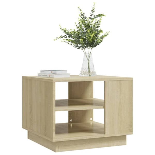 Sofaborde - Living sofabord 55x55x43 cm spånplade sonoma-eg