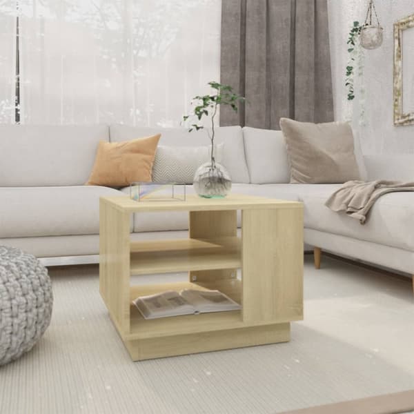 Sofaborde - Living sofabord 55x55x43 cm spånplade sonoma-eg