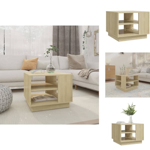 Sofaborde - Living sofabord 55x55x43 cm spånplade sonoma-eg