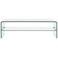 Miniatyrbillede 3 af 6: Sofaborde - Living sofabord 98 x 45 x 31 cm hærdet glas transparent