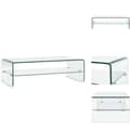 Miniatyrbillede 1 af 6: Sofaborde - Living sofabord 98 x 45 x 31 cm hærdet glas transparent