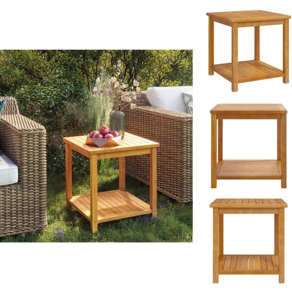 Sofaborde - Living sidebord 45 x 45 x 45 cm massivt akacietræ