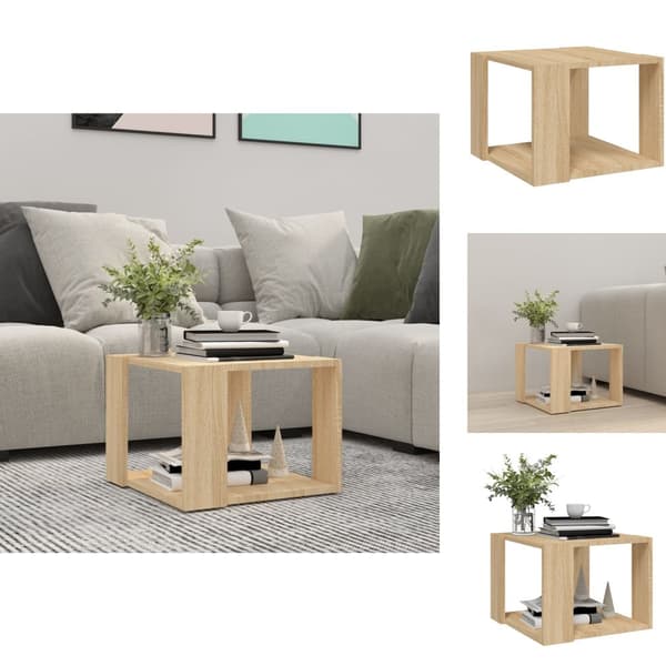 Soffbord - Living Soffbord sonoma-ek 40x40x30 cm konstruerat trä