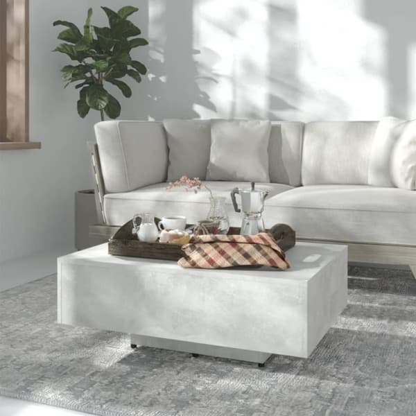 Sofaborde - Living sofabord 85x55x31 cm spånplade betongrå